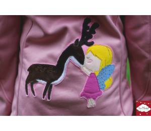 Stickserie - Fee liebt Reh Fransenappli